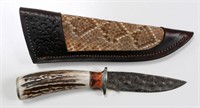 HERB K.DERR DAMASCUS CUSTOM MADE KNIFE