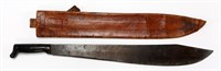 WWII COLLINS MACHETE NO 157 WITH LEATHER SCABBARD