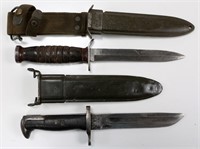 WWII US M3 IMPERIAL & M1 CUT DOWN COMBAT KNIFE