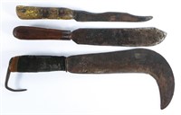 VINTAGE FIXED BLADE KNIFE LOT OF 3