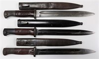 WWII GERMAN MAUSER K98 COMBAT BAYONET LOT OF 3