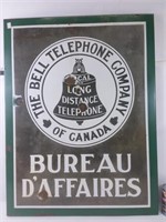 Panneau en métal émaillé The Bell Telephone