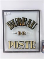 Enseigne en verre Bureau de poste trade sign