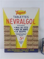 Affiche Faguet tablettes Névralgol, remèdes
