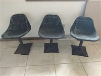 Set of 3 retro bucket chairs