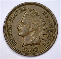 1908 Indian Head Cent About Uncirculated AU+