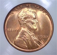 1937-D Lincoln Wheat Cent NTC MS67 RB