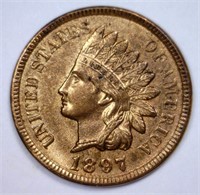 1897 Indian Head Cent Uncirculated UNC details