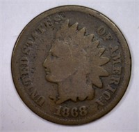 1868 Indian Head Cent About Good AG