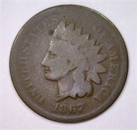 1867 Indian Head Cent Good G