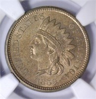 1859 Indian Head Cent 1st Year Issue NGC MS62
