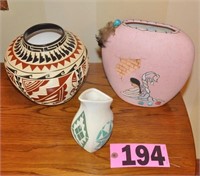 3-pcs. of Indian pottery