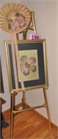 Gold Easel w/ picture and hat