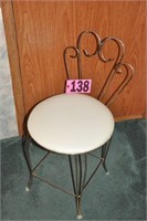 Brass vanity stool