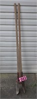Vintage posthole digger w/ square headed bolts