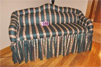 Upholstered settee, 30 1/2" x 20 1/2" x 50" W