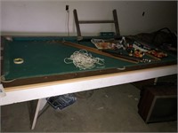 Pool Table With Balls & Cue Sticks - As-Is
