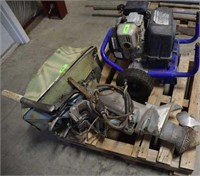 PALLET WITH EVINRUDE MOTOR &