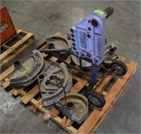 PALLET WITH ENERPAC SIDEWINDER BENDER & PARTS