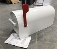 White Metal Mail Box