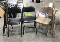 (5) Folding Metal Chairs