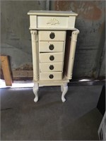 Large standing five toward jewelry cabinet