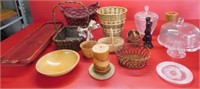CANDLES, BASKETS, AND GLASSWARE   7F2