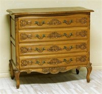 Well Carved Louis XV Style Oak Chest.
