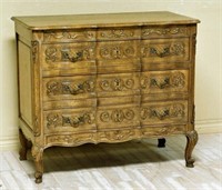 Well Carved Louis XV Style Oak Chest.