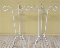 Scrolled Wrought Iron Plant Stands.