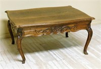 Rococo Revival Carved Oak Coffee Table.