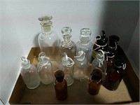 Medicine and chemistry bottles