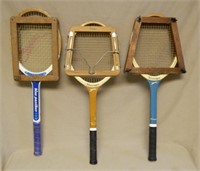 Vintage Slazenger Tennis Rackets.  3 pc.