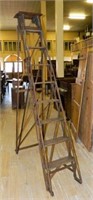 Late Victorian 7' Pine Step Ladder.