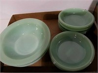 Jadeite restaurant Ware  soup bowls and