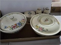 Casseroles, covered dish and salt and pepper