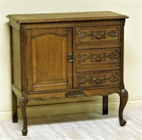 Louis XV Style Oak Cabinet.