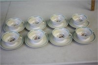 Set of 8 Limoges Cups & Saucers
