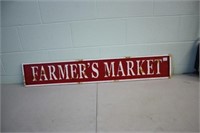 Metal Farmer's Market Sign 7.75 x 47.5