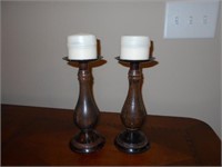 2 Candle Holders and Candles