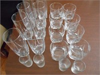 20 Piece Glass Cups Mixed Styles
