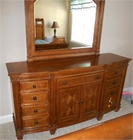 9 Drawer 2 Cabinet Dresser with Mirror