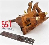 Gere Abbott bone tipped box wood plow plane