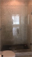 Frameless shower glass enclosure plus shower