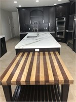 Kitchen Island -Marble top & cutting prep board