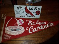 Vintage St Louis Cardinals pennant.