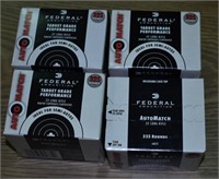 Four 325 Round Boxes of Federal Auto Match .22 LR