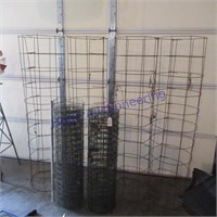 Wire garden cage & rolls of wire