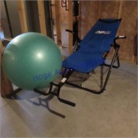 AB Lounger chair & exercise ball