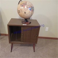 World globe, reocrd player stand